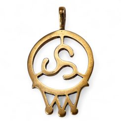 TRISKELE IN CIRCLE, bronze pendant