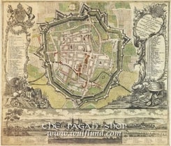 GOETTINGEN 1730, historical map, replica