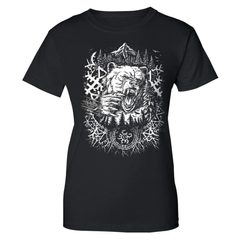 SIBERIAN BEAR SPIRIT women's T-Shirt B&W