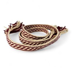 Hand heddle woven belt, 1m