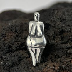 Venus of Willendorf, pendant, bronze