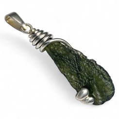 VIRGO, necklace - Moldavite, silver 925/1000