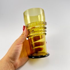 PRAGA, green forest glass, medieval goblet