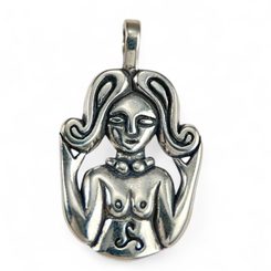 CELTIC GODDESS, silver pendant