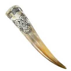 Huginn and Muninn, drinking horn