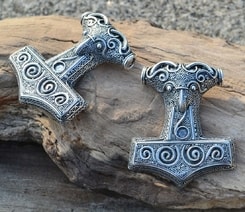 MARTEAU DE THOR - Corbeau, pendentif, argent