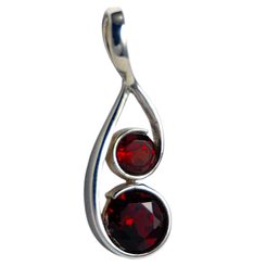 RHIANNON, silver pendant, garnet Ag 925/1000