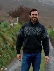 Celtic Wool Troyer, Irish sweater