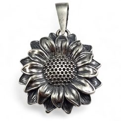 Sunflower, pendant, silver 925/1000, 15g