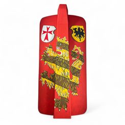 HAND PAINTED PAVISE, long wooden shield IV
