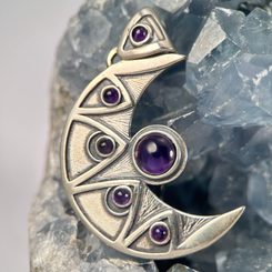 LUNULA, Great Moravian earrings, silver 925