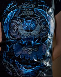 Tambour chamanique hibou celtique 40 cm