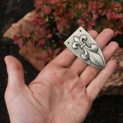 Boucle de ceinture médiévale, réplique de bronze