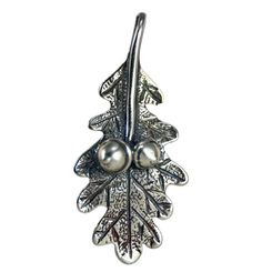 FEUILLE DE CHÊNE, pendentif en argent sterling