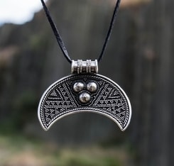 ZIVA, Lunule, pendentif argent, type 2