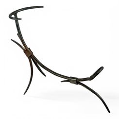 Forged drinking horn holder