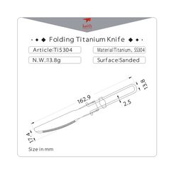 Fourche en titane Ti5202 KEITH