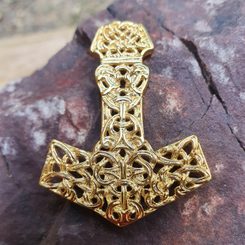 AXE of PERUN, Slavic talisman, gold plated