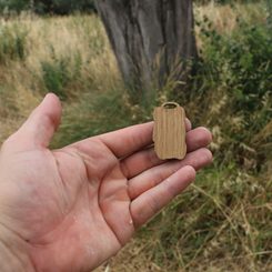 MANNAZ - Rune - Futhark, Wood