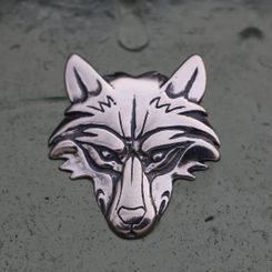 VUK, argent Slave loup pendentif