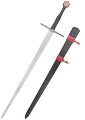 Épée à une main et demie avec fourreau en cuir