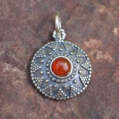 ISOLDA - Hessonite, pendentif, argent