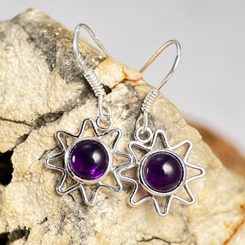 PRAGA, mittelalterlicher Anhänger, Amethyst, Silber 925/1000