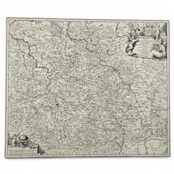 Bohemiae Regnum, a historical map of the Kingdom of Bohemia, handmade paper