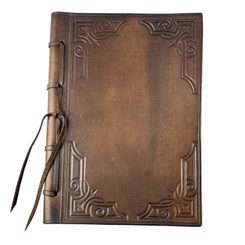 ORNARIS, carnet de notes art nouveau en cuir, ligné, marron