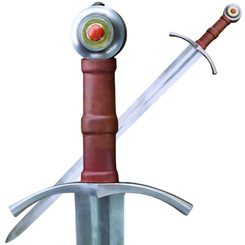 CAROLUS REX, medieval forged sword, sharp replica