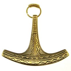 Ukko's axe, old finnish talisman, bronze pendant