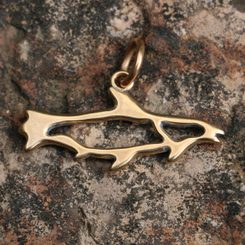 LUOSSA, Sami salmon, pendant bronze