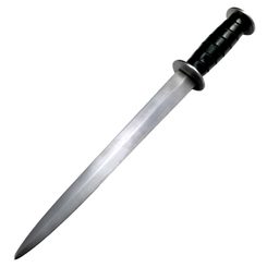 Rondel or Bollock dagger Praga, 14th century, blunt replica, black