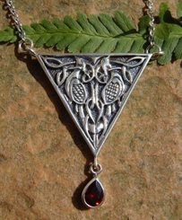 BIRDS, intertwined Irish necklace, Ag 925, 12 g