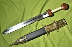 GLADIUS SWORD WITH DECORATED SCABBARD