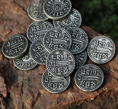 WOLF HEADS, Viking bracelet, Burg, Gotland, sterling silver, 43 g