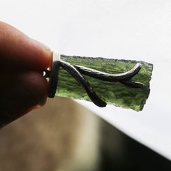 Levona Silver MOLDAVITE Ring
