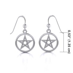 SILVER PENTACLE EARRINGS