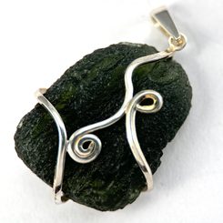 VELESINA, silver pendant, Moldavite Ag 925