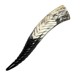 Drakkar, decorated Viking horn
