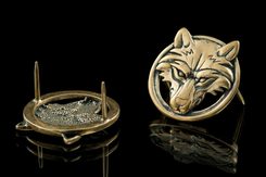 WOLF, concho pour cuir, bronze