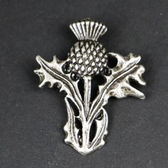 SCOTTISH THISTLE - Alba, zinc pendant, antique silver