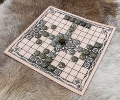 HNEFATAFL - Jeu de société Viking, cuir et pierres