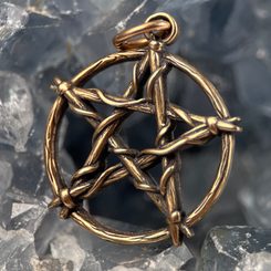 PENTACLE, bronze pendant