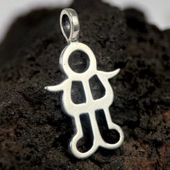 THOR'S HAMMER WITH SPIRALS, silver pendant