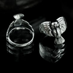 OWL, silver ring