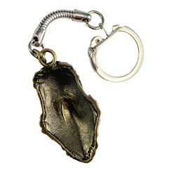 GREEN MAN, oak, key ring, zinc old brass