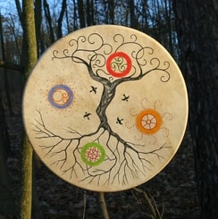 TREE OF LIFE, Shamanic Frame Drum 40 cm