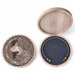 Loup nordique, boîte de luxe pour colliers torque