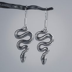 SERPENT, boucles d'oreilles en argent